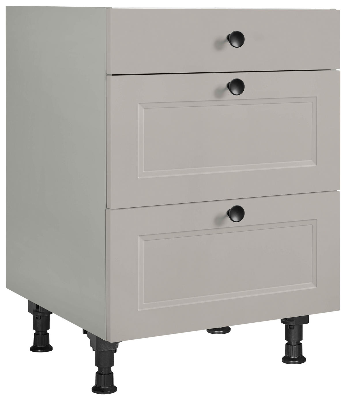 KOCHFELDUMBAUSCHRANK 60/87/56 cm  in Grau  - Schwarz/Grau, MODERN, Holzwerkstoff/Metall (60/87/56cm) - Nobilia