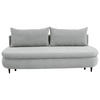 SCHLAFSOFA in Webstoff, Plüsch Hellgrau  - Hellgrau/Schwarz, Design, Textil (213/89/105cm) - Novel