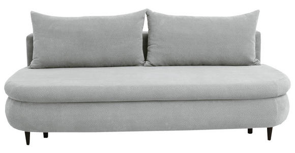 SCHLAFSOFA in Webstoff, Plüsch Hellgrau  - Hellgrau/Schwarz, Design, Textil (213/89/105cm) - Novel