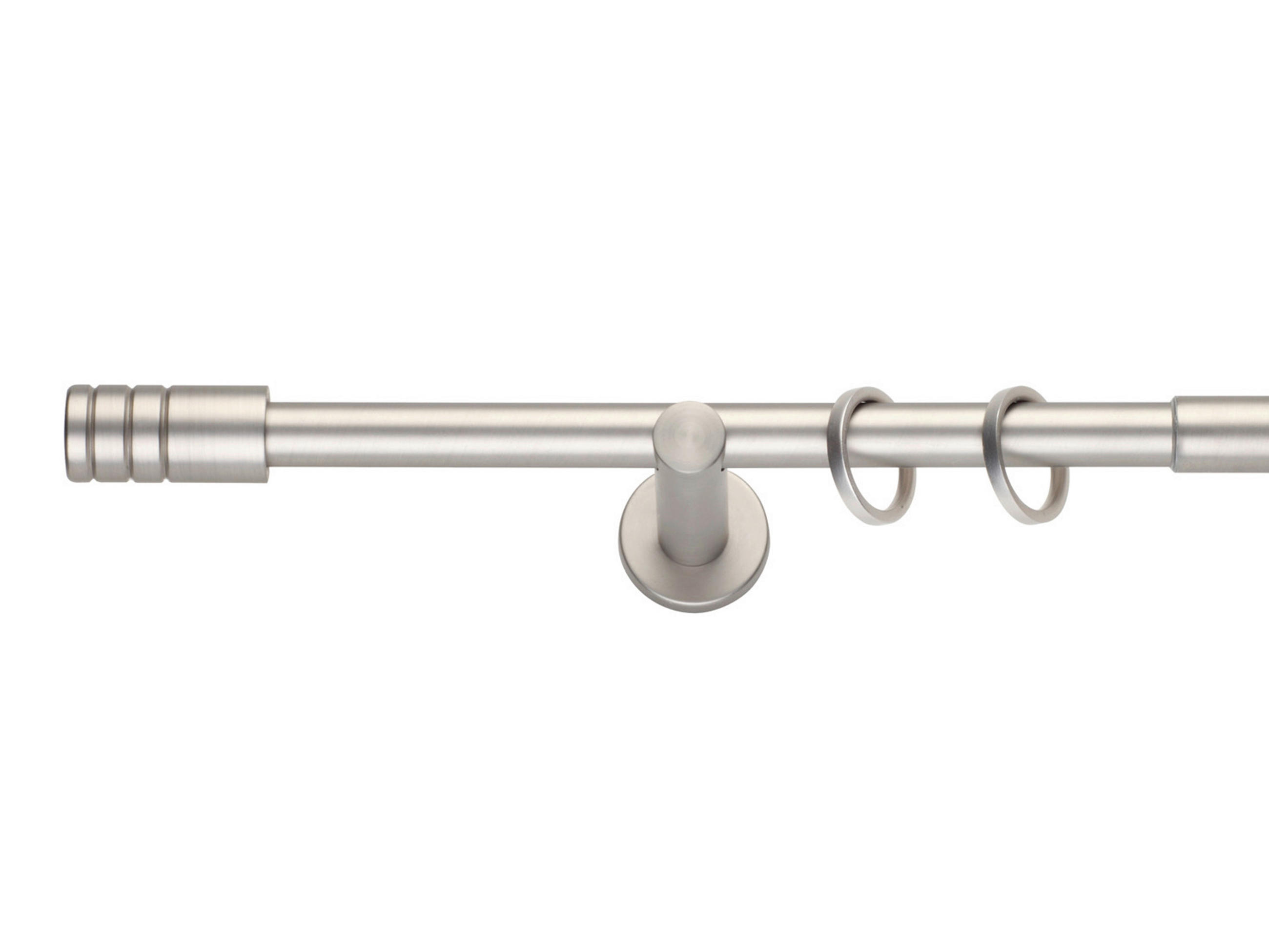 VORHANGSTANGENSET 160 cm  - Seidengrau, Basics, Metall (160cm)