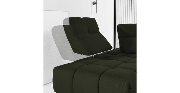 ECKSOFA in Struktur Olivgrün 233/313 cm - Schwarz/Olivgrün, Design, Kunststoff/Textil (233/313cm) - Emilio Belluti