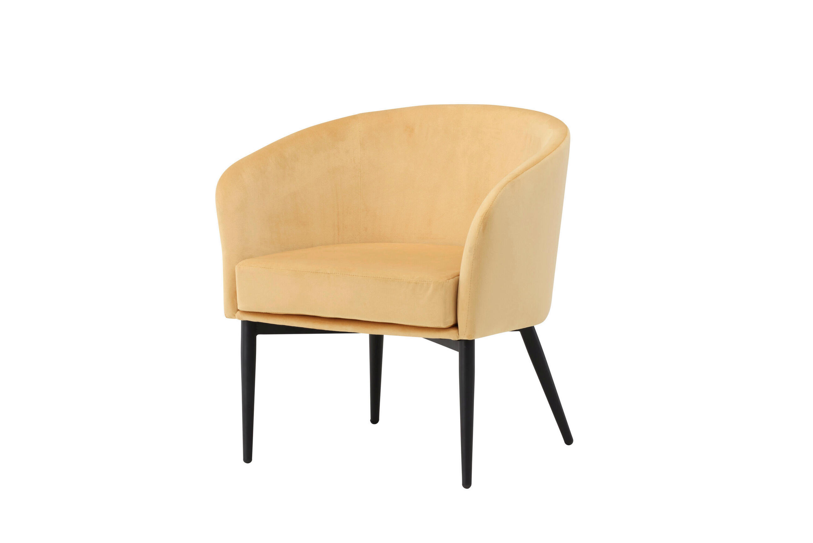 SESSEL in Gelb, Schwarz  - Gelb/Schwarz, MODERN, Textil/Metall (66/70/64cm) - Livetastic