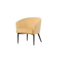 SESSEL in Gelb, Schwarz  - Gelb/Schwarz, MODERN, Textil/Metall (66/70/64cm) - Livetastic