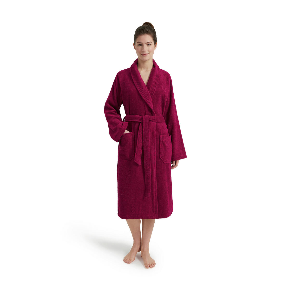 BADEMANTEL XS Unisex  - Beere, Basics, Textil (XSnull) - Moeve