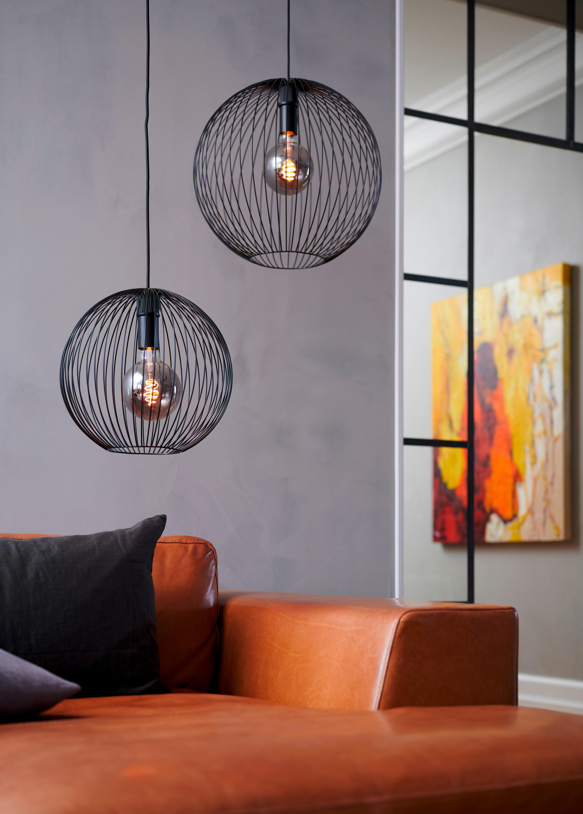 HÄNGELEUCHTE Beroni 35/33 cm   - Schwarz, KONVENTIONELL, Metall (35/33cm) - Nordlux