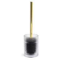 WC-BÜRSTE  - Transparent/Goldfarben, Basics, Glas/Kunststoff (9,5/35/9,5cm)