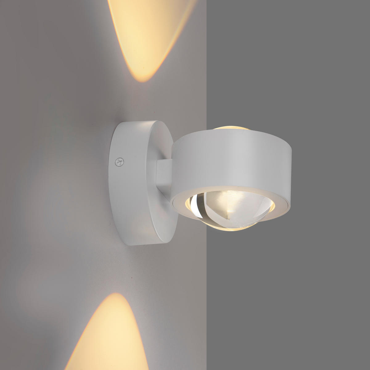 LED-WANDLEUCHTE 12,4/9/9 cm   - Weiß, Design, Kunststoff/Metall (12,4/9/9cm) - Schöner Wohnen