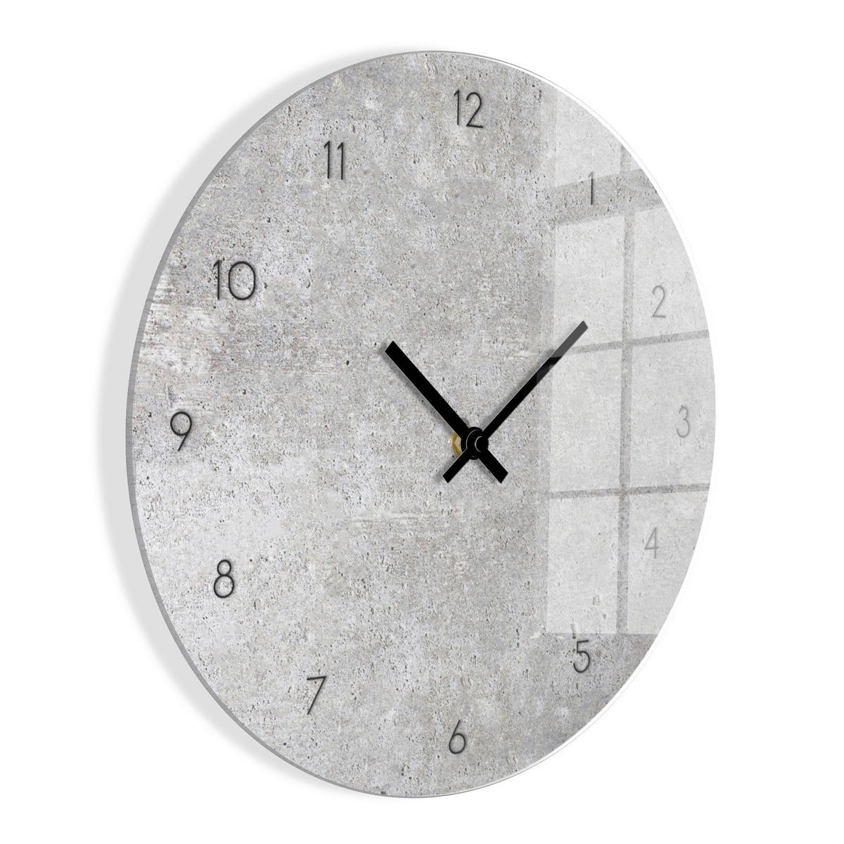 WANDUHR Grau  - Grau, Basics, Glas/Kunststoff (30cm)