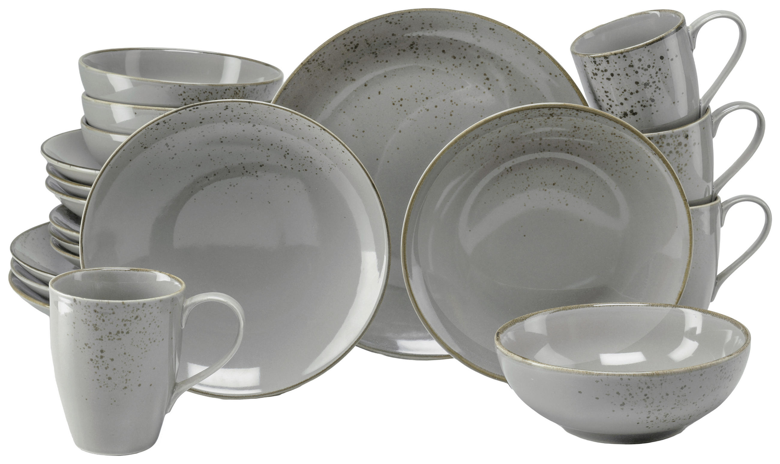 KOMPLETT SERVIS Nature Collection 20 delar  - grå, Basics, keramik - Creatable