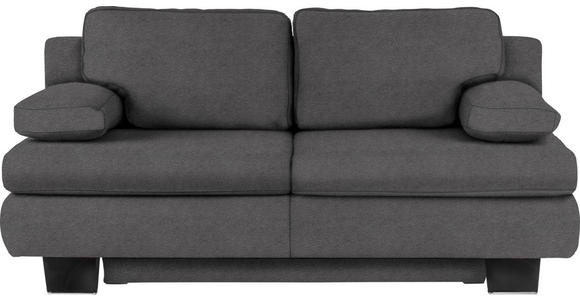 SCHLAFSOFA Macy Webstoff Dunkelgrau  inkl. Rückenkissen, Armlehnenkissen  - Wengefarben/Dunkelgrau, KONVENTIONELL, Holz/Textil (203/94/100cm) - Novel