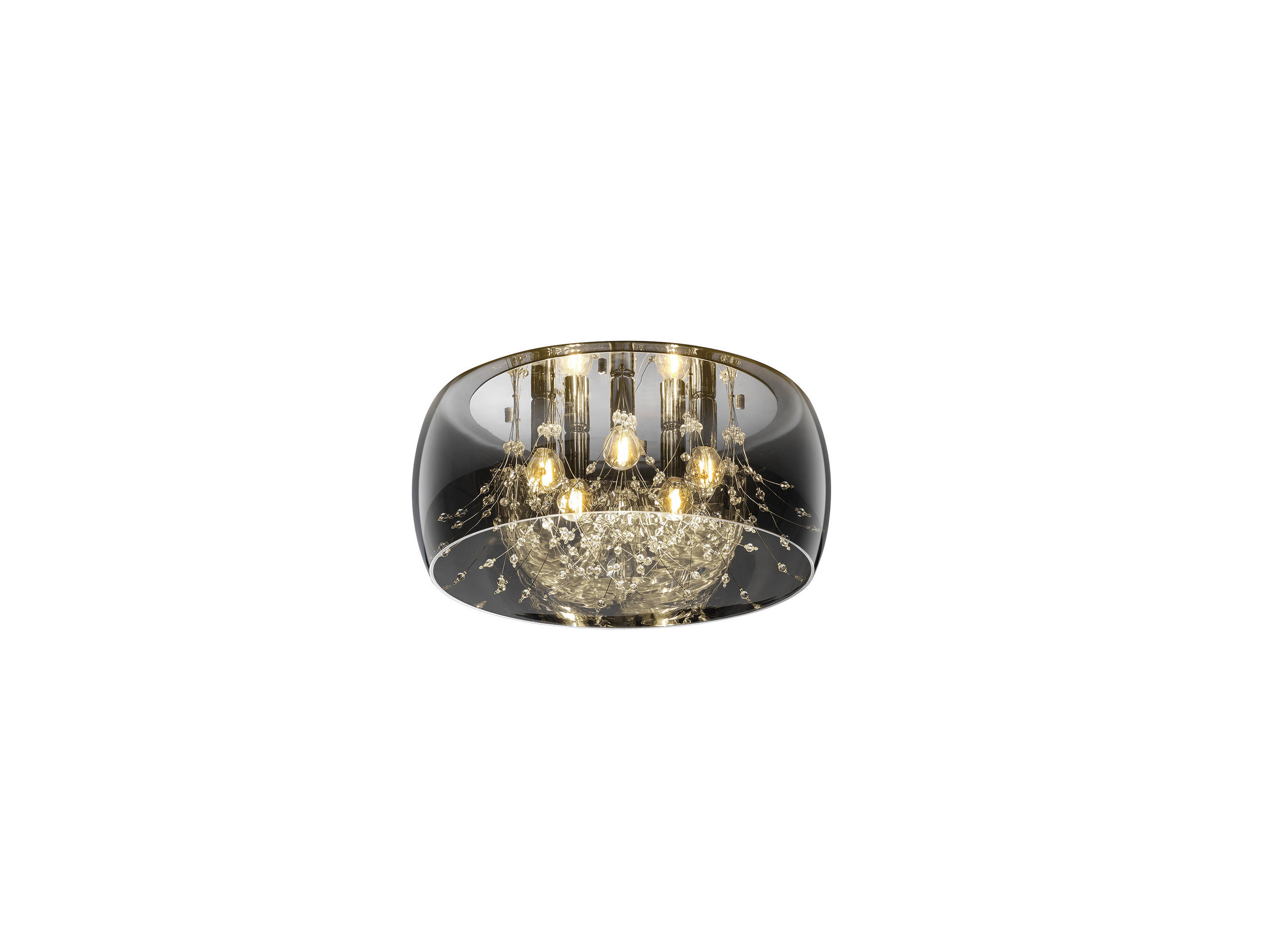 DECKENLEUCHTE Crystel 50/23,5 cm   - Chromfarben, Basics, Glas (50/23,5cm) - Trio Leuchten