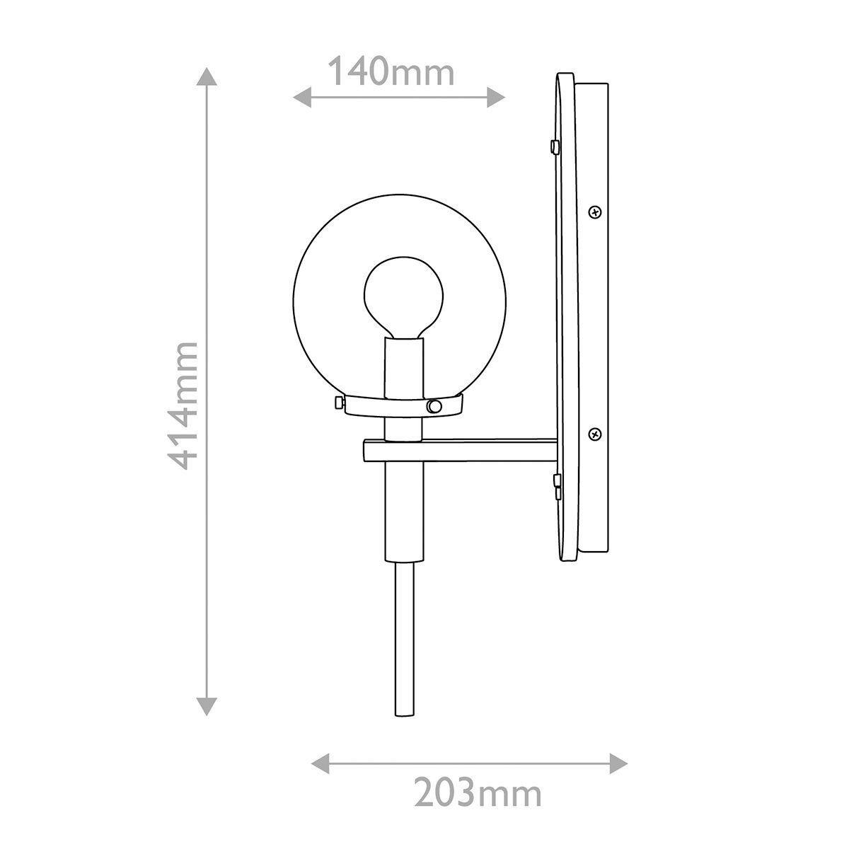 WANDLEUCHTE Gilda  41,4/22/20,3 cm  - Messingfarben, KONVENTIONELL, Glas/Metall (41,4/22/20,3cm) - Elstead Lighting