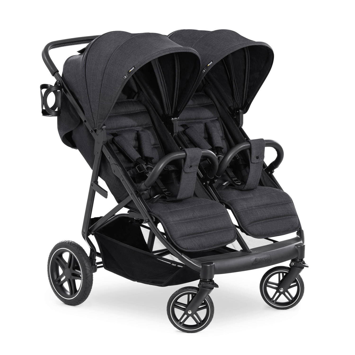 GESCHWISTERWAGEN UPTOWN DUO  - Schwarz, Basics, Textil/Metall (94/77,5/103cm) - Hauck