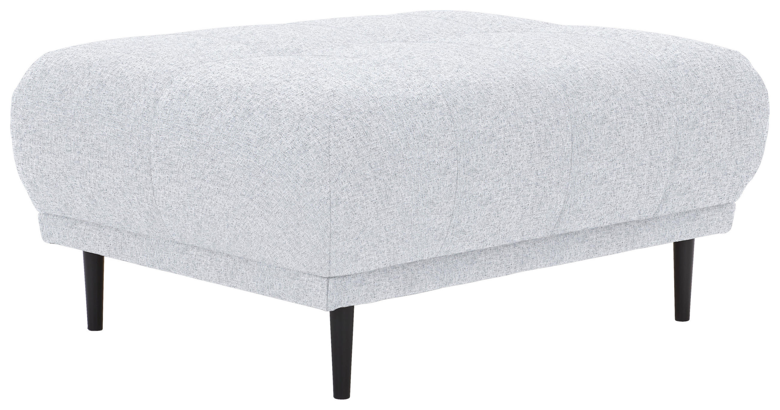 HOCKER in Textil Hellgrau  - Hellgrau/Schwarz, Design, Holz/Textil (93/45/77cm) - Stylife