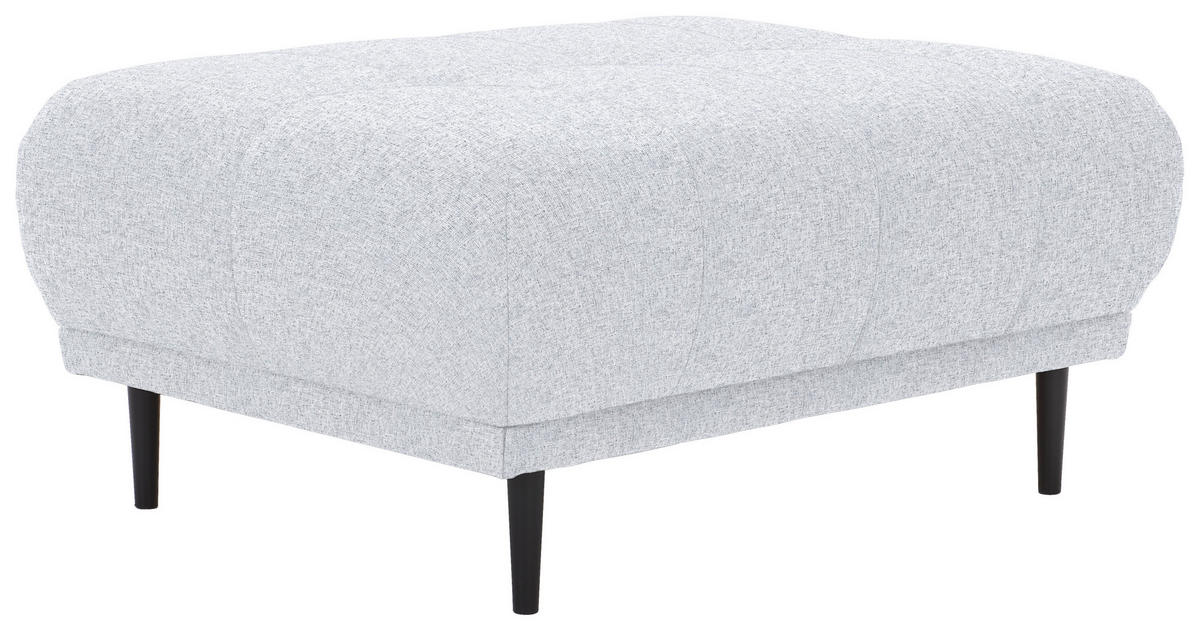 HOCKER in Textil Hellgrau  - Hellgrau/Schwarz, Design, Holz/Textil (93/45/77cm) - Stylife
