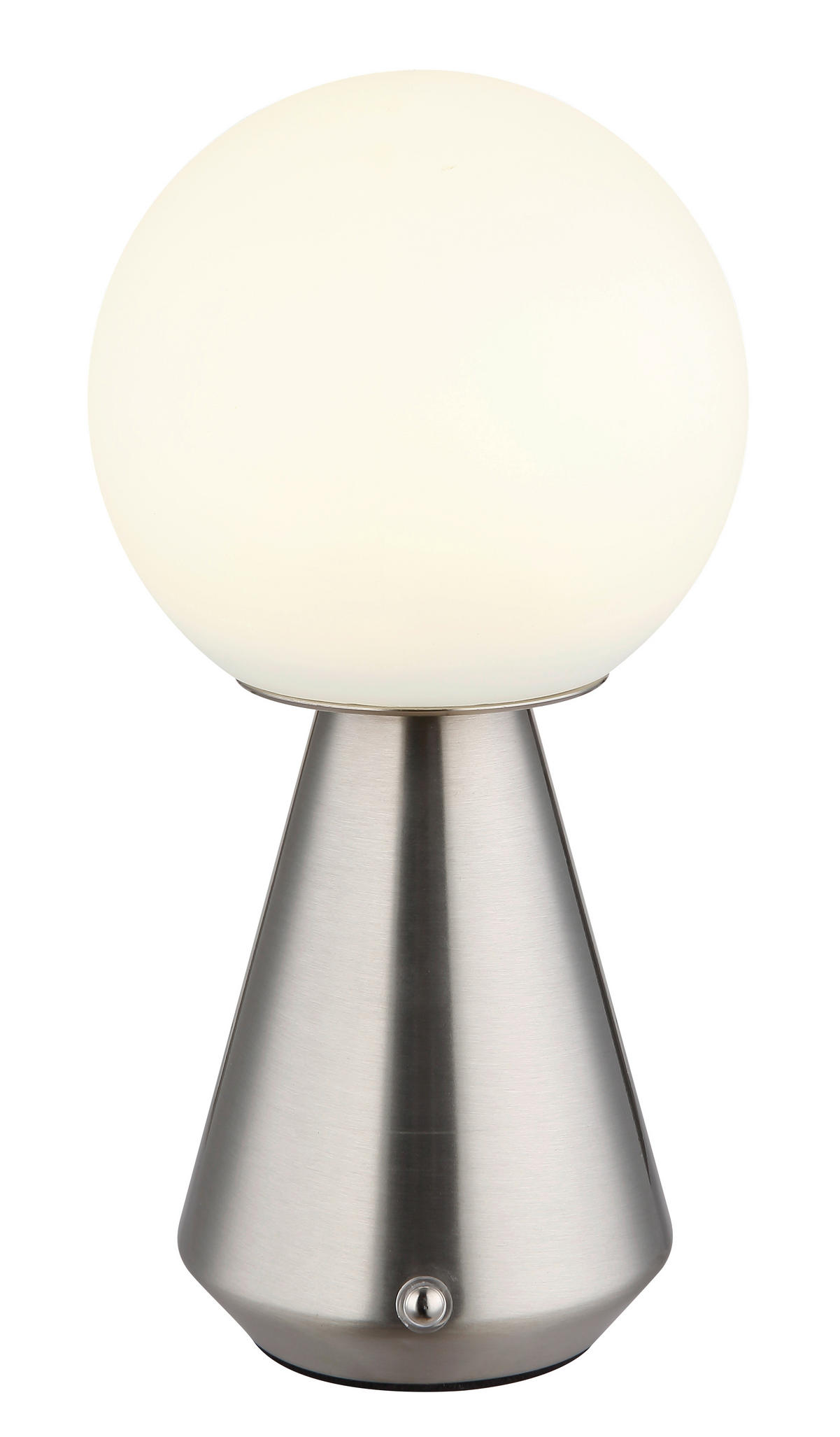 AKKU-TISCHLEUCHTE SORA 12/23,5 cm   - Weiß/Nickelfarben, Design, Kunststoff/Metall (12/23,5cm) - Globo