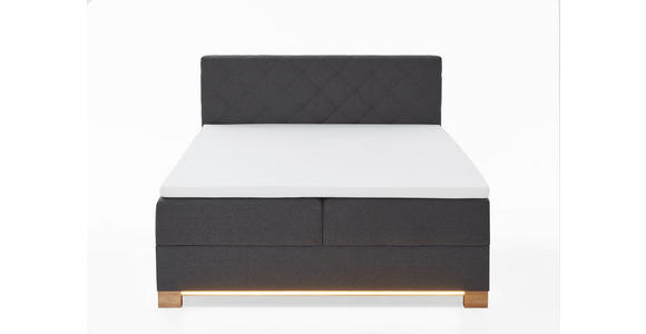 BOXSPRINGBETT 180/200 cm in Anthrazit - Anthrazit, Design, Holz/Holzwerkstoff (180/200cm) - Xora