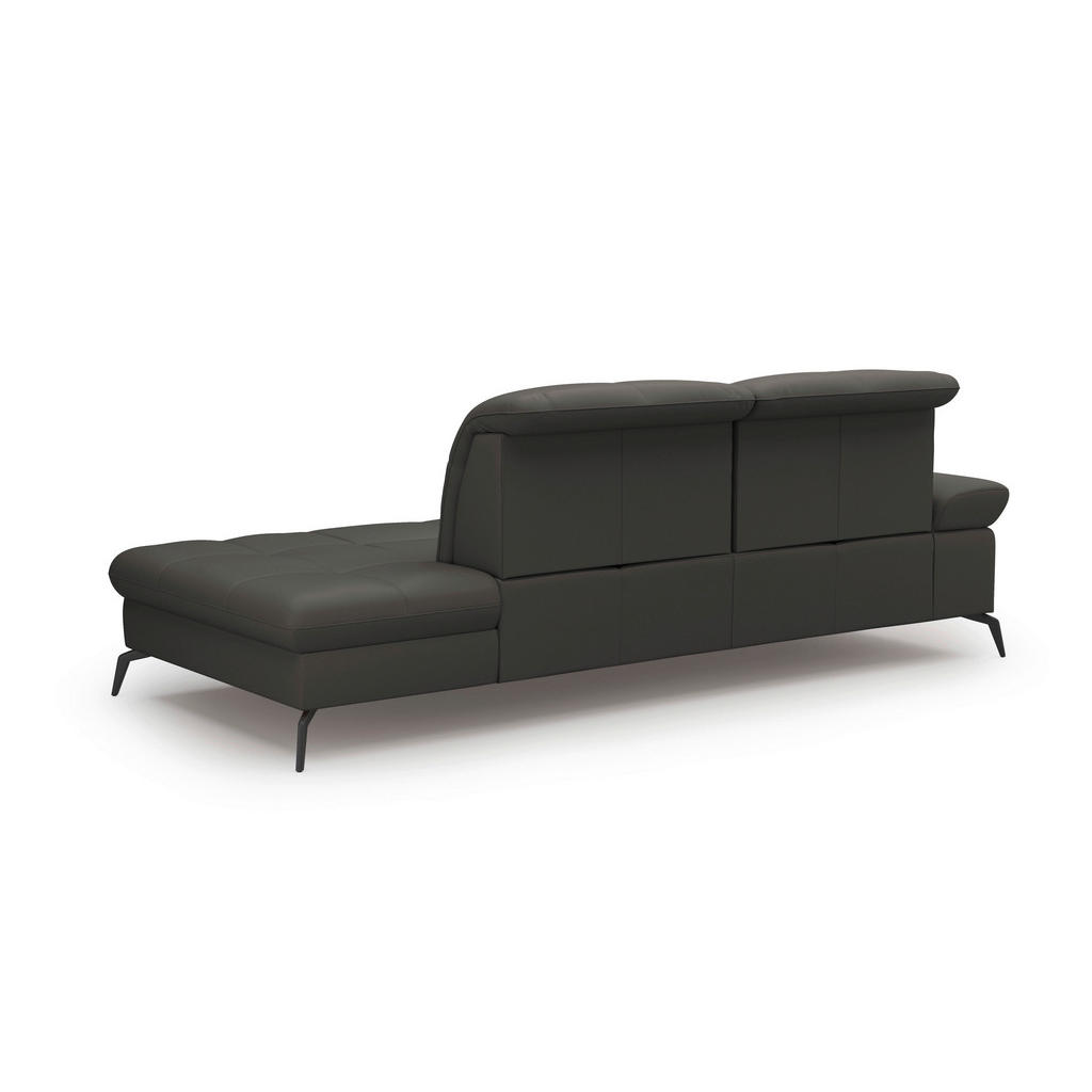 Thumbnail - Sit & More Récamiere, Anthrazit, Leder, Echtleder, Nappaleder, 231x90x122 cm, Goldenes M, Made in Europe, DGM-Klimapakt,...