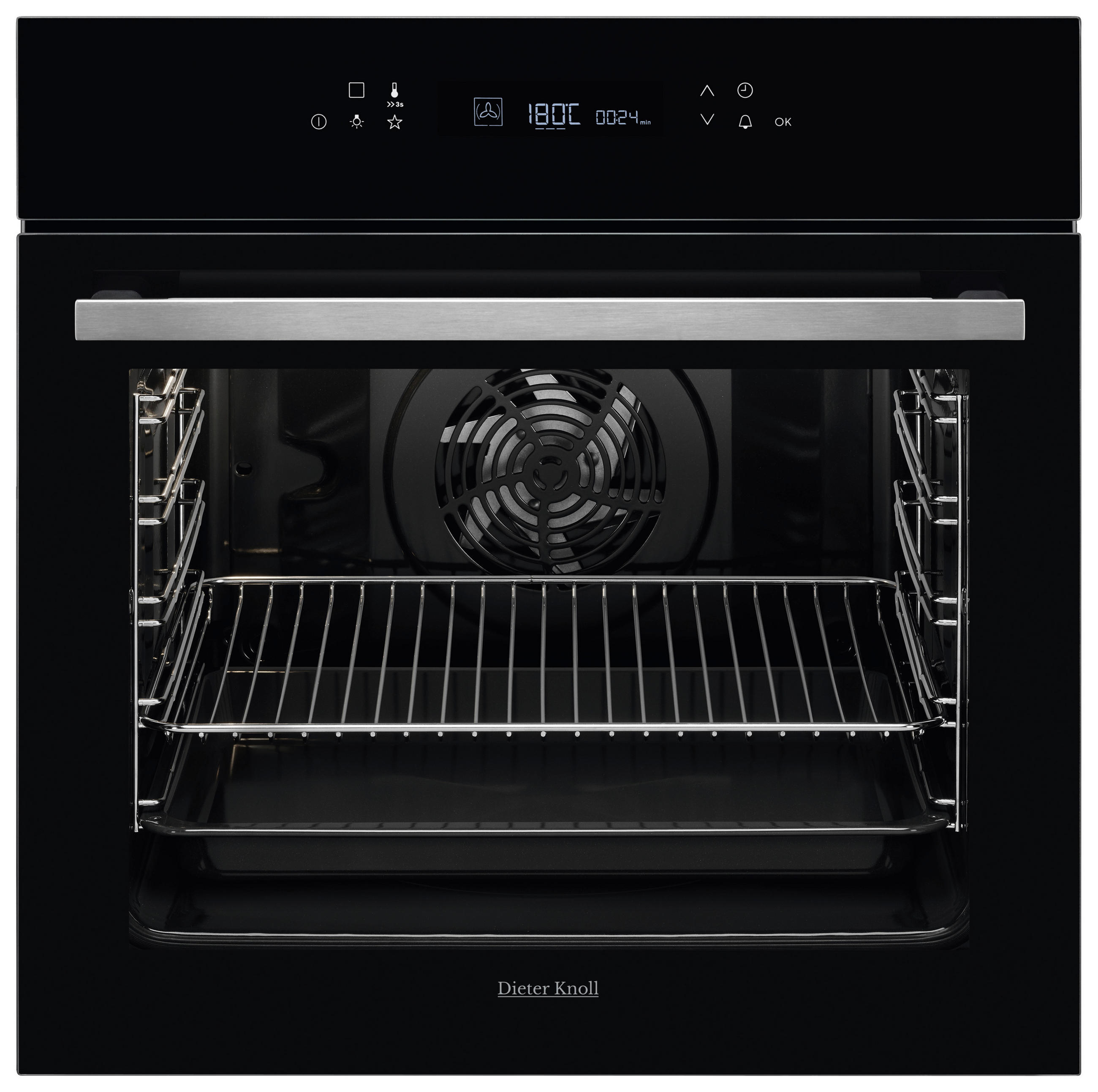 EINBAUBACKOFEN DKP39904XK  - Edelstahlfarben/Schwarz, Basics, Glas/Metall (59,4/59,4/56,8cm) - Dieter Knoll