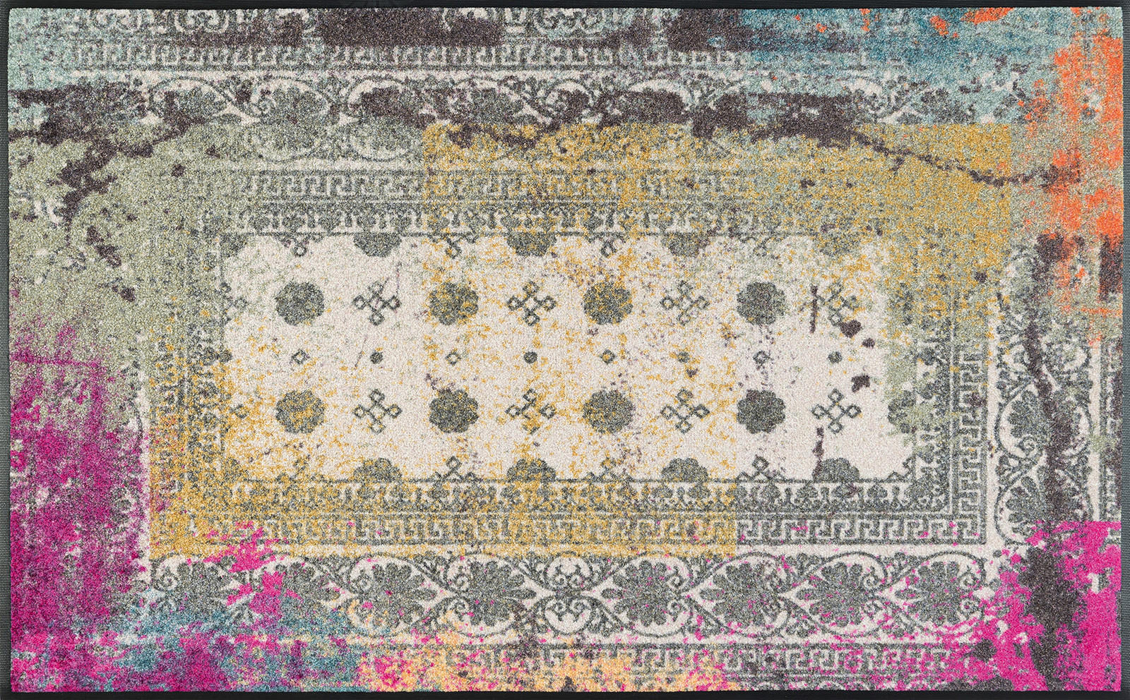 FUßMATTE  75/120 cm  Multicolor  Graphik  - Multicolor, KONVENTIONELL, Kunststoff/Textil (75/120cm) - wash+dry