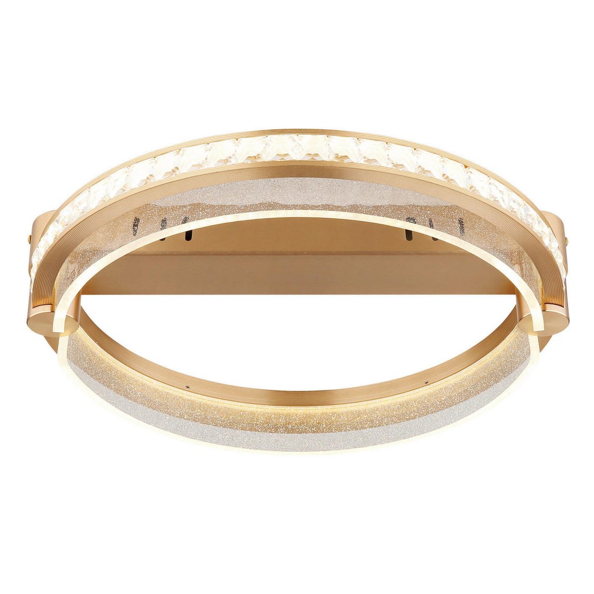 LED-DECKENLEUCHTE Blondie 40/100 cm   - Goldfarben, Design, Kunststoff/Metall (40/100cm) - Globo