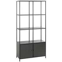 REGAL Schwarz  - Schwarz, Design, Metall (80/175/35cm)