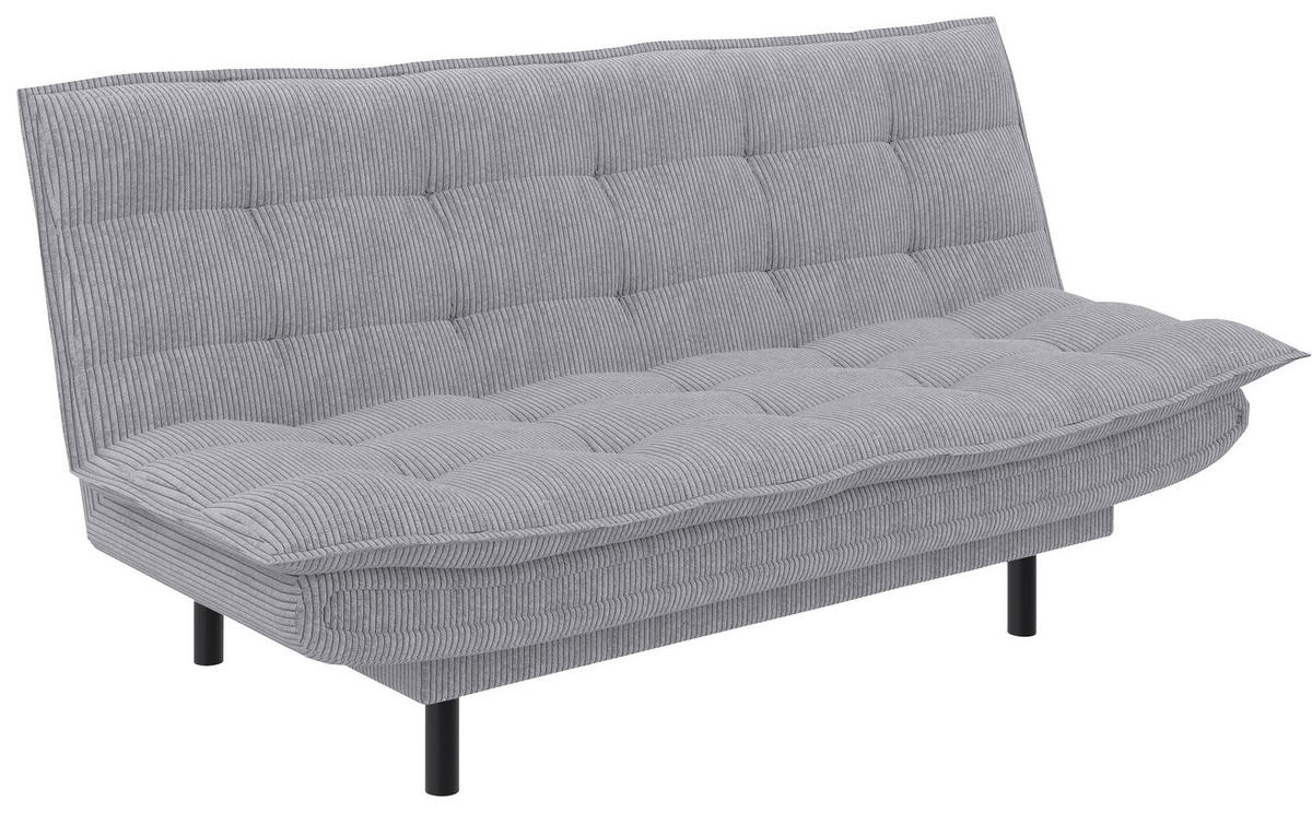 SCHLAFSOFA Cord Hellgrau  - Hellgrau/Schwarz, Design, Textil (194/100/90cm) - Ti'me