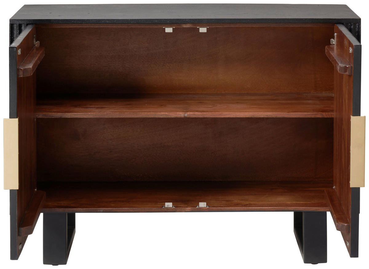 KOMMODE  in 110/80/40 cm  - Goldfarben/Schwarz, Design, Holz/Metall (110/80/40cm) - Livetastic