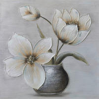 OLJNA SLIKA  85/85 cm   - siva/črna, Design, tekstil/les (85/85cm) - Monee