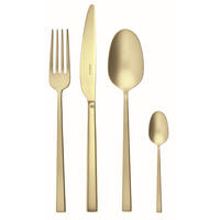 BESTECKSET ROCK ANTIQUE 24-teilig Edelstahl  - Goldfarben, Basics, Metall - Sambonet