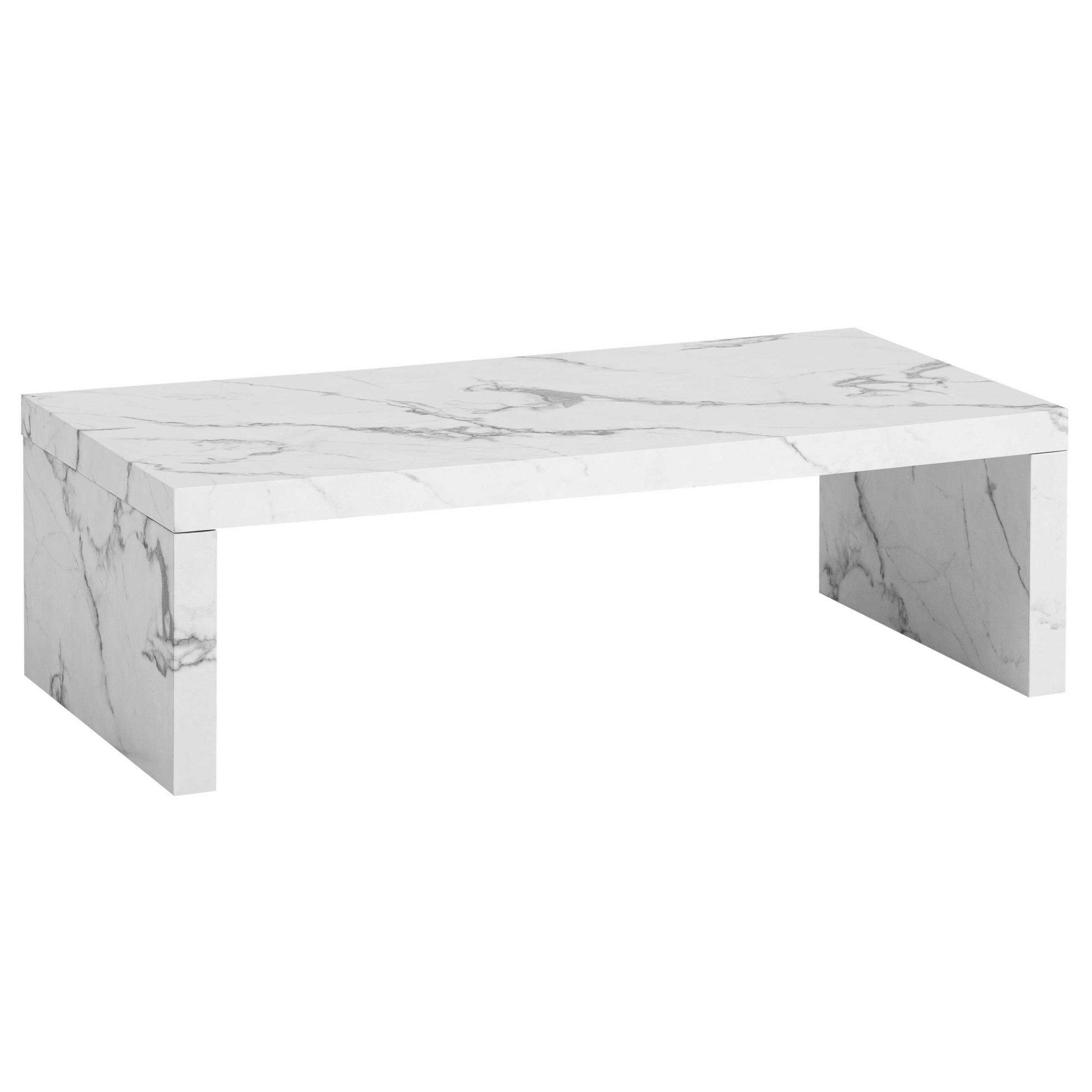 COUCHTISCH 110/55/35 cm rechteckig Weiß  - Weiß, Design, Holzwerkstoff (110/55/35cm) - Livetastic