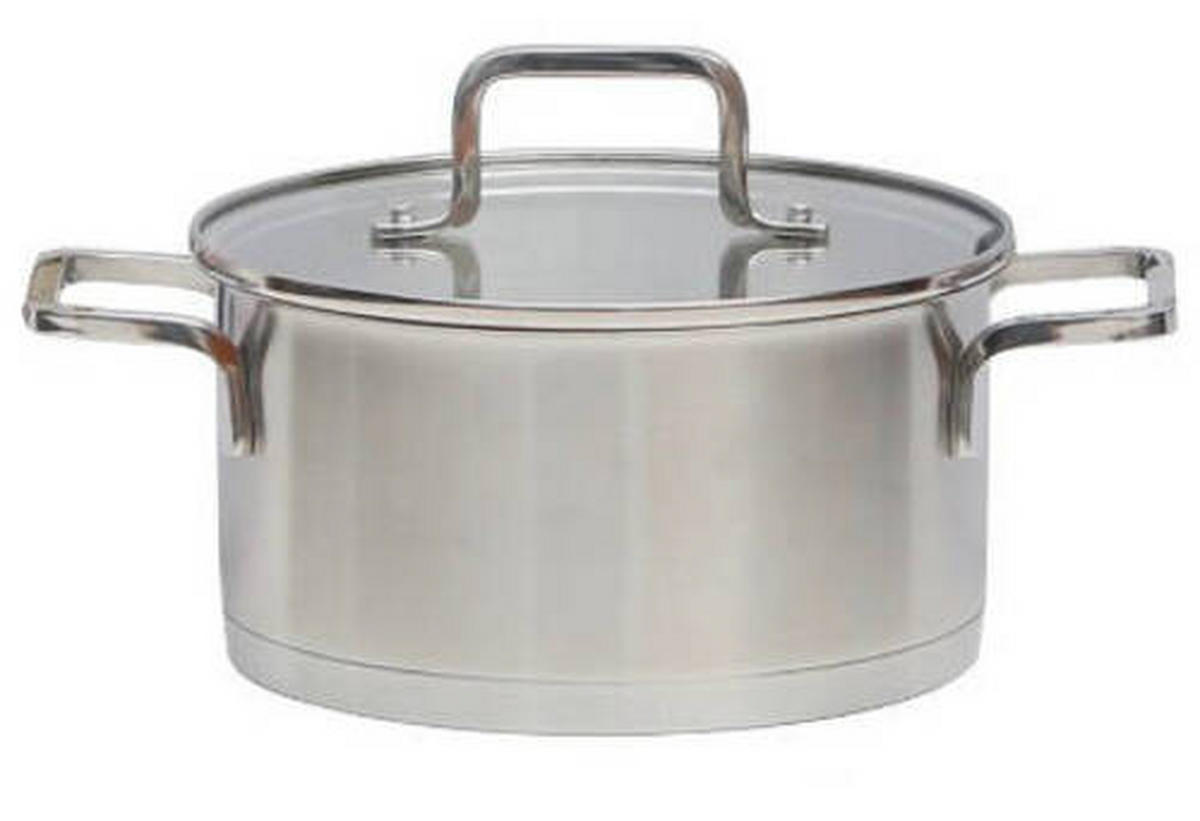 BRATENTOPF Topas 2,7 L  - Transparent/Silberfarben, Basics, Glas/Metall (20cm) - ELO