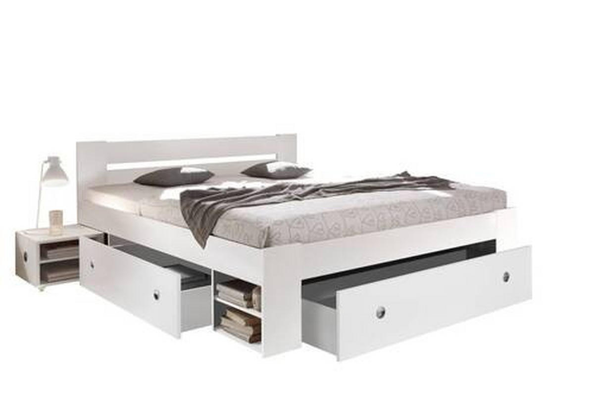 BETTANLAGE 180/200 cm  in Weiss   - Weiss, Modern (180/200cm) - MID.YOU