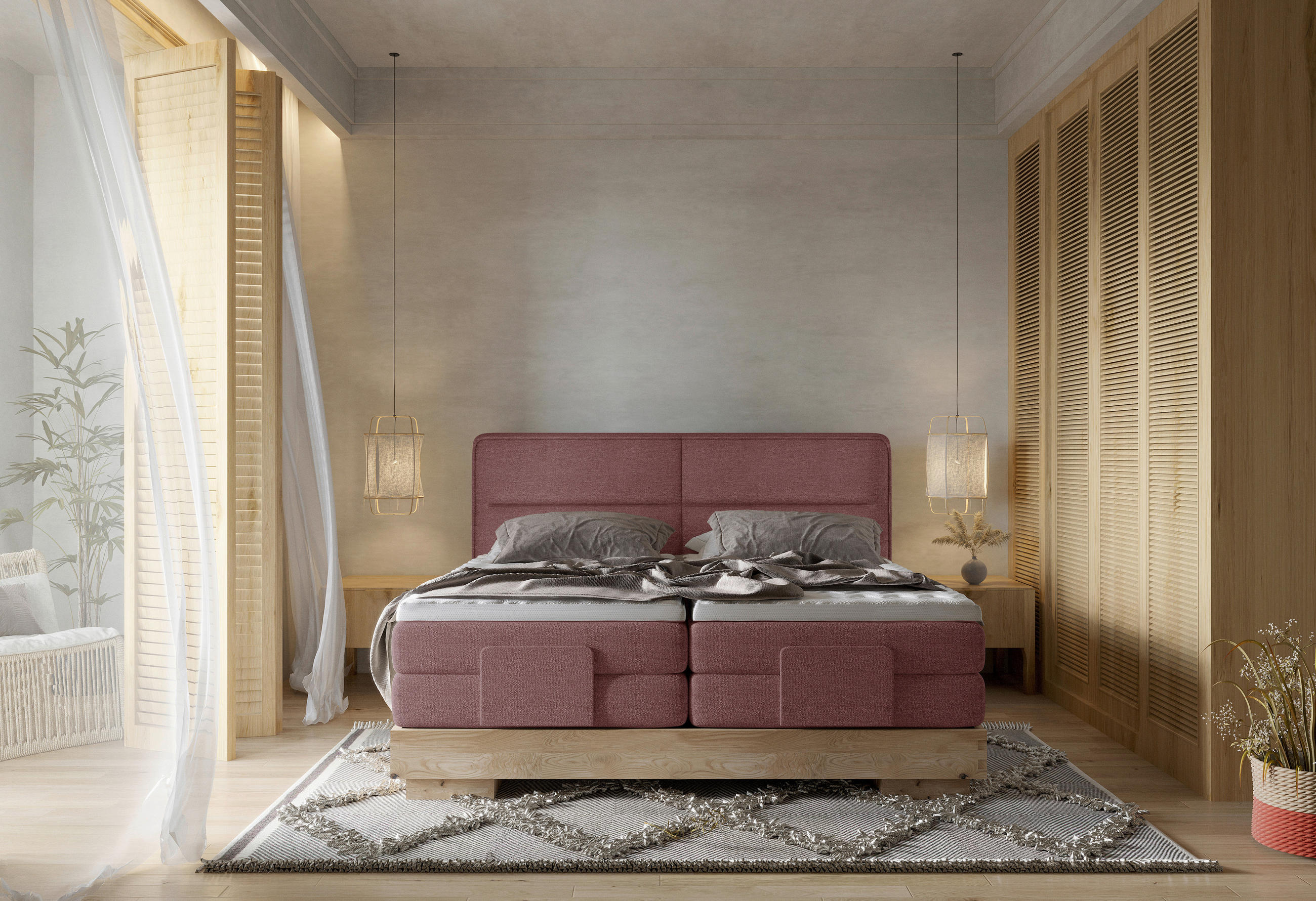 BOXSPRINGBETT 160/200 cm  in Braun, Eichefarben  - Eichefarben/Braun, Natur, Holz/Holzwerkstoff (160/200cm) - Valnatura