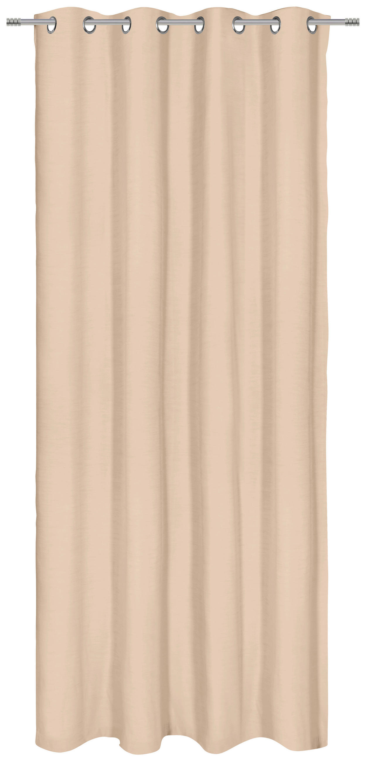 ZAVESA SA KARIKAMA boja peska - boja peska, Konvencionalno, tekstil (140/250cm) - Esposa
