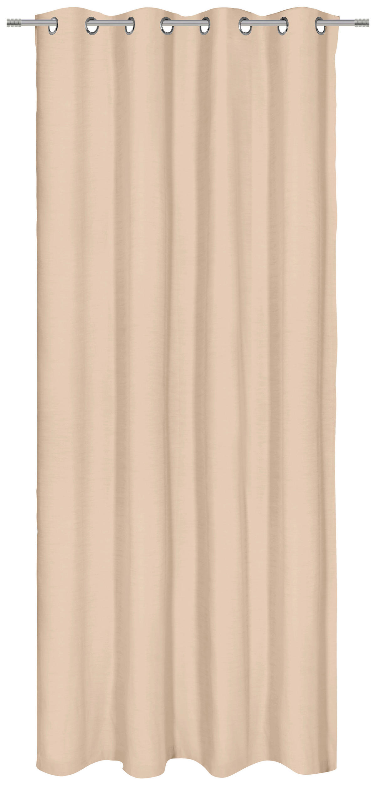 ZAVESA SA KARIKAMA boja peska - boja peska, Konvencionalno, tekstil (140/250cm) - Esposa
