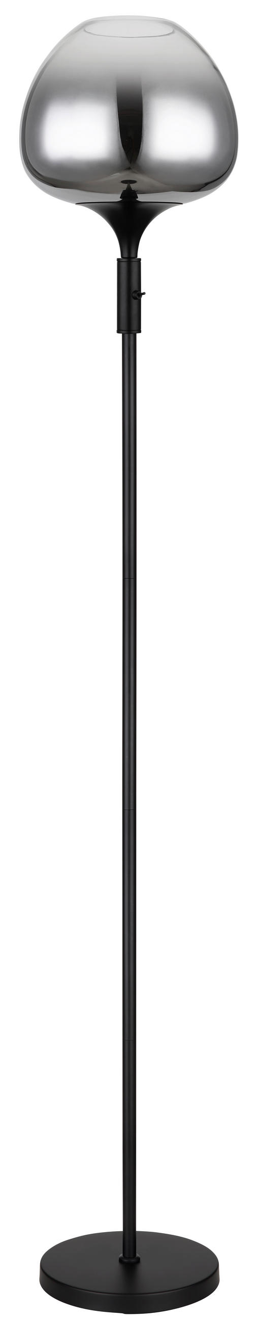 STEHLEUCHTE 29,4/165 cm   - Schwarz, Design, Glas/Metall (29,4/165cm)