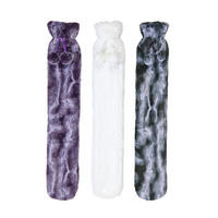 WÄRMFLASCHE Textil, Naturmaterialien  - Schwarz/Weiß, LIFESTYLE, Naturmaterialien/Textil (13/75cm) - X-Mas