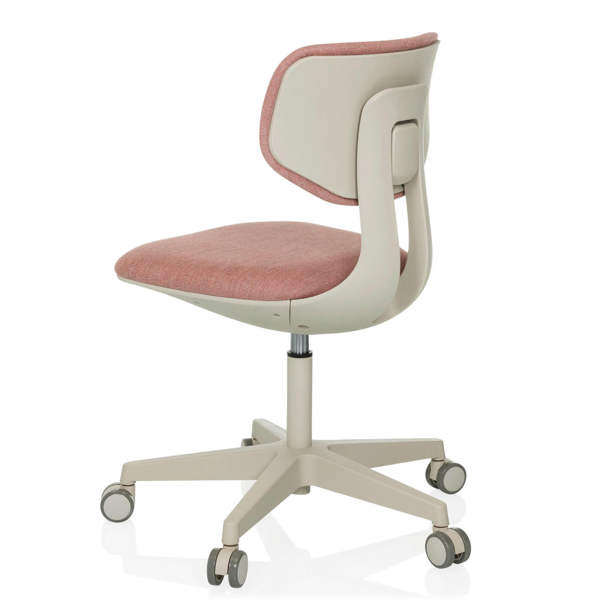 OTOČNÁ ŽIDLE PRO MLÁDEŽ, struktura, růžová - růžová/šedobílá, Moderní, textil/plast (51/72 - 87/51cm) - MID.YOU