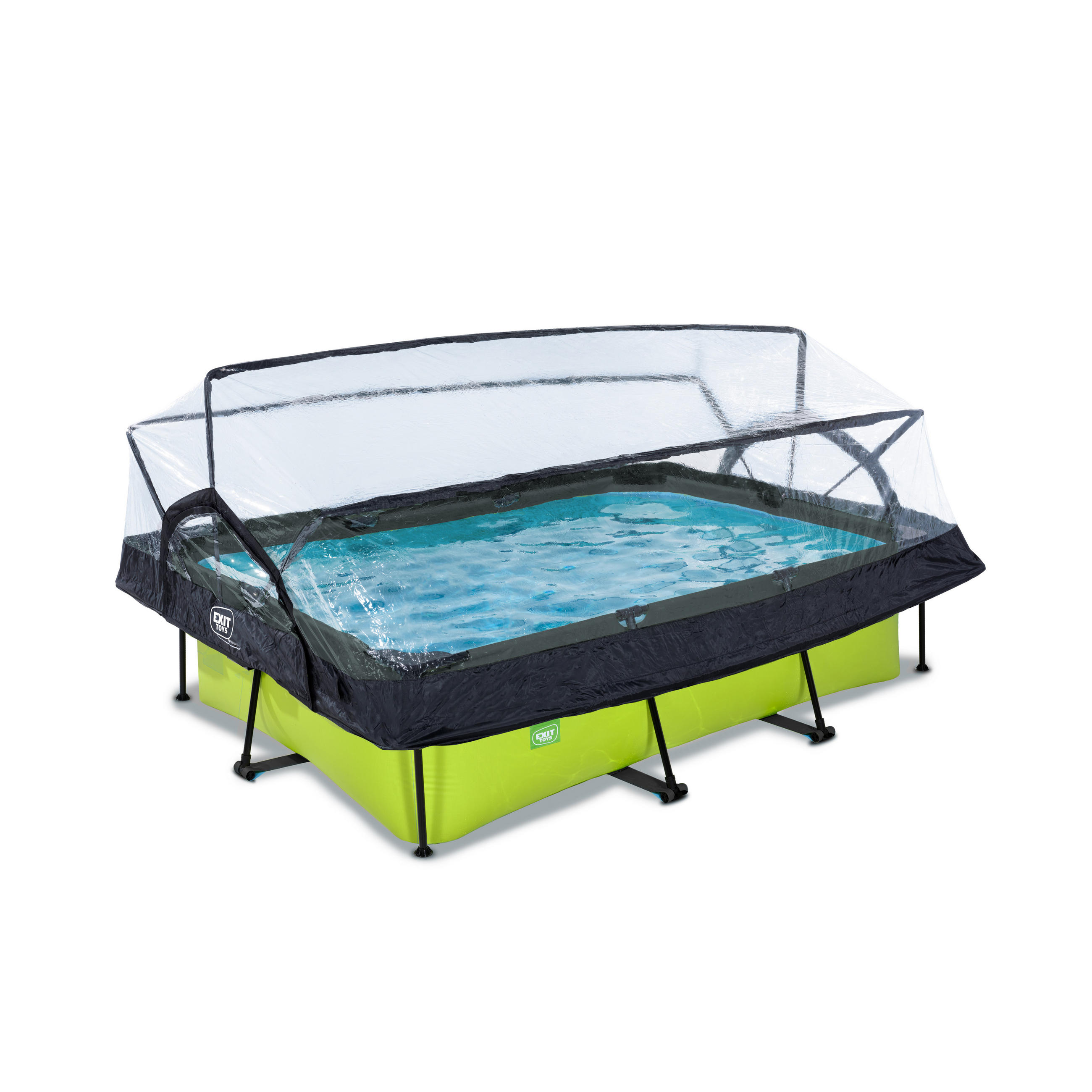 POOL-SET 220/150/65 cm  - Grün, KONVENTIONELL, Kunststoff (220/150/65cm) - EXIT Toys