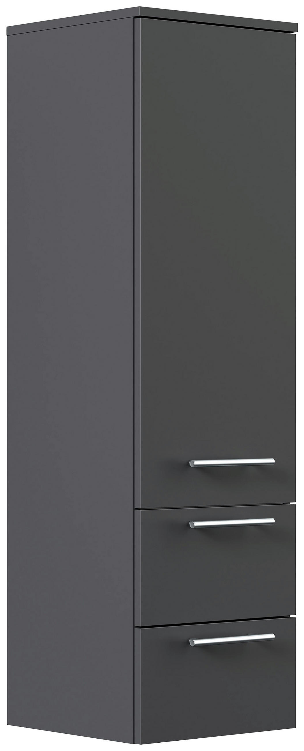 MIDISCHRANK 35,2/120/35,8 cm  - Graphitfarben, Basics, Glas/Holzwerkstoff (35,2/120/35,8cm) - MID.YOU