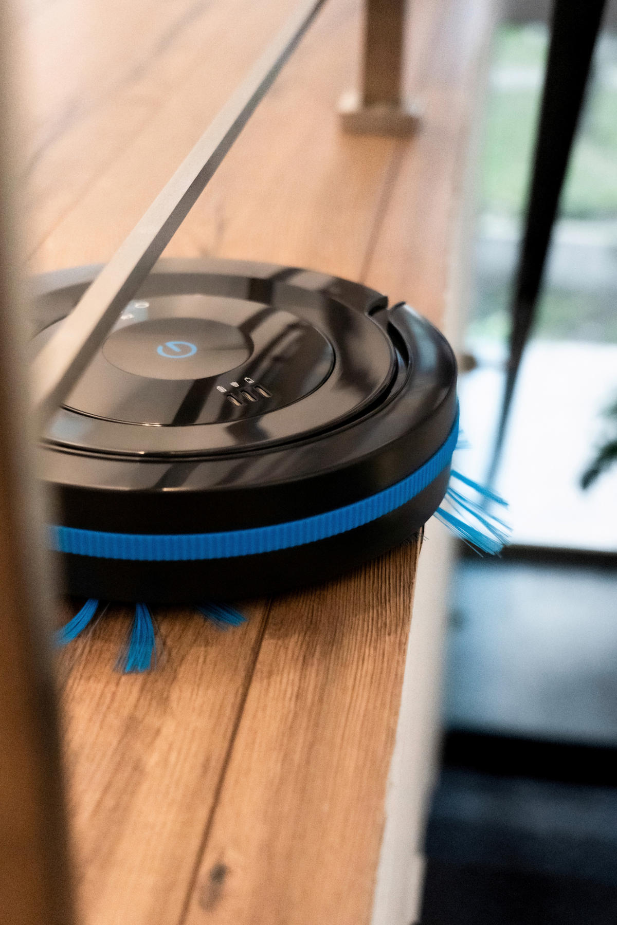 STAUBSAUGERROBOTER HOOGO RO 201  - Blau/Dunkelgrau, KONVENTIONELL, Kunststoff (28,5/7cm)