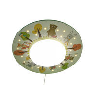 KINDERDECKENLEUCHTE Waldtiere 54/11 cm   - Multicolor, Trend, Holz/Kunststoff (54/11cm)
