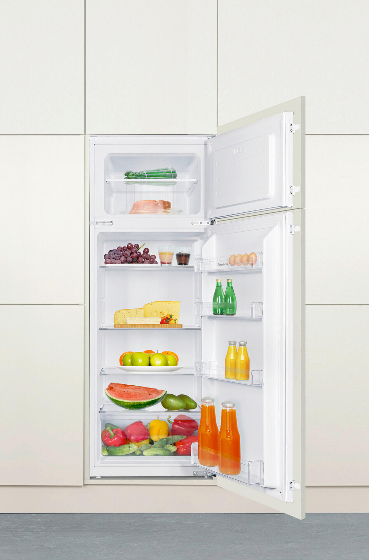 KÜHL-GEFRIER-KOMBINATION EDTS 374 901  - Weiß, MODERN, Glas/Kunststoff (54/144,6/54,5cm) - Amica