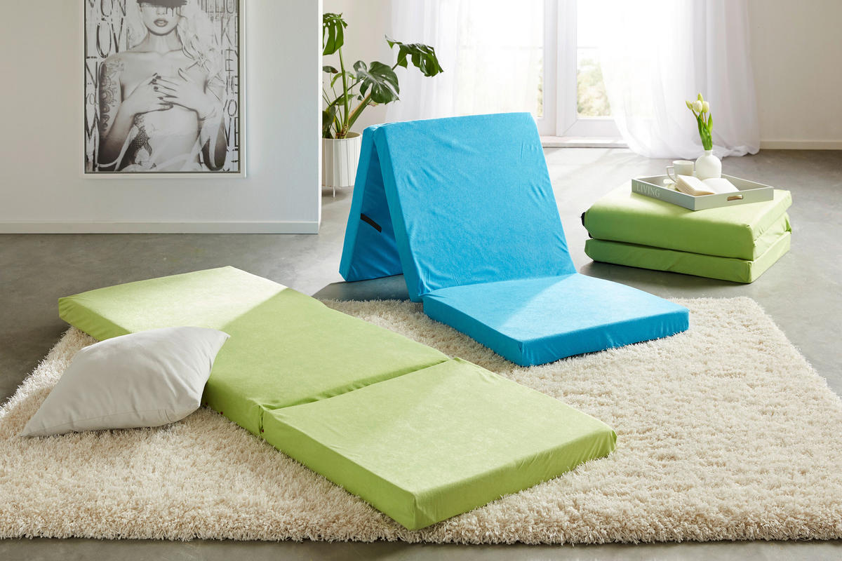 SKLADACÍ MATRAC, 65/186 cm - zelená, Basics, textil (65/186cm) - Carryhome