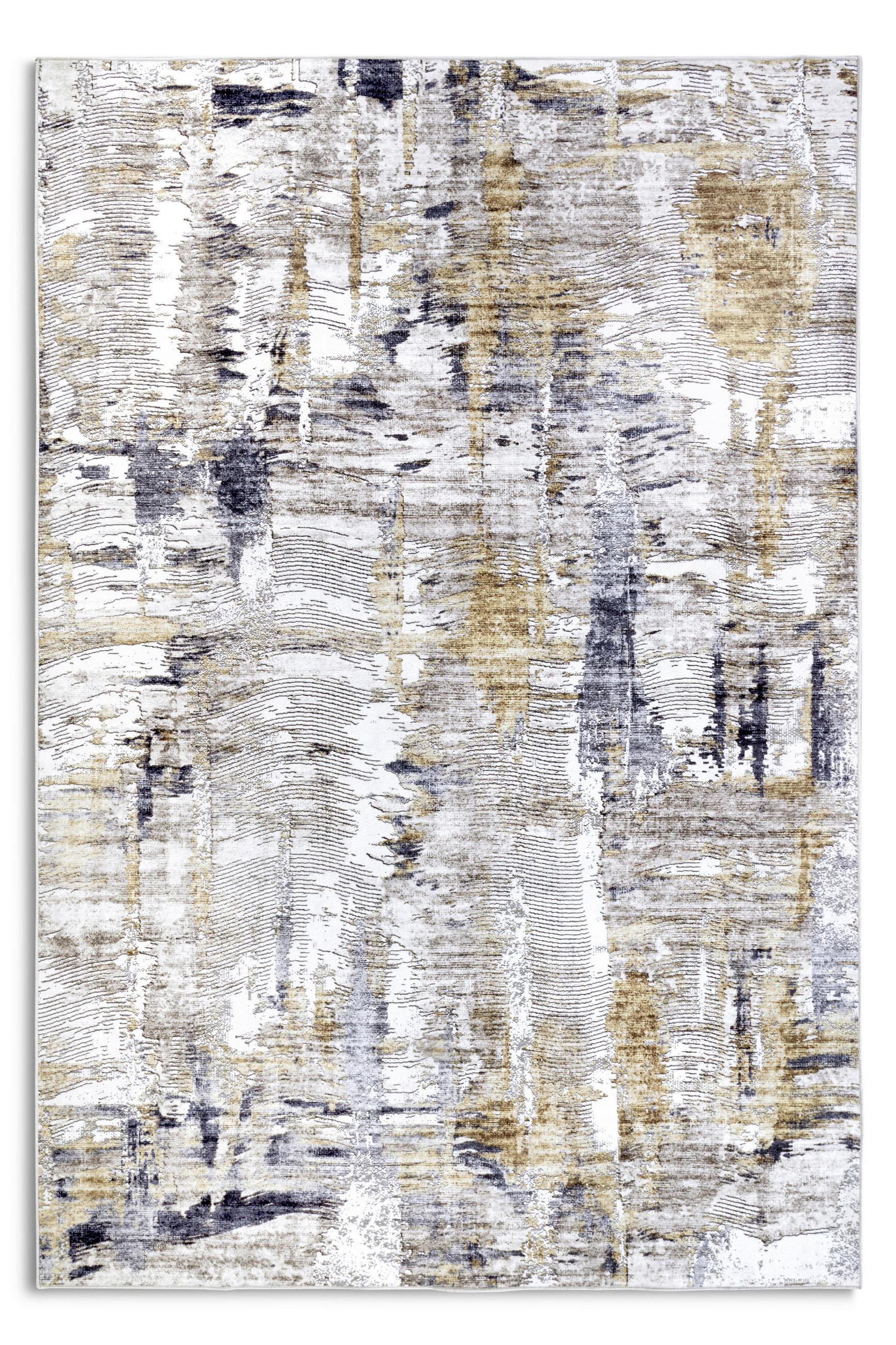 FLACHWEBETEPPICH 80/150 cm Imagination Anthrazit, Goldfarben  - Anthrazit/Goldfarben, Design, Kunststoff (80/150cm)