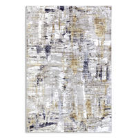 FLACHWEBETEPPICH 160/230 cm Imagination Anthrazit, Goldfarben  - Anthrazit/Goldfarben, Design, Kunststoff (160/230cm)