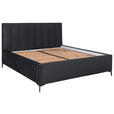 POLSTERBETT Lattenrost, Bettkasten Schwarz 140/200 cm  - Birkefarben/Schwarz, KONVENTIONELL, Holz/Textil (140/200cm) - Carryhome