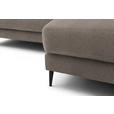 ECKSOFA  in Flachgewebe Taupe  253/177 cm  - Taupe/Schwarz, Design, Textil/Metall (253/177cm) - Dieter Knoll