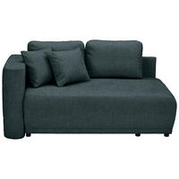 CHAISELONGUE  in Chenille Dunkelblau  - Schwarz/Dunkelblau, KONVENTIONELL, Kunststoff/Textil (93/73/171cm) - MID.YOU